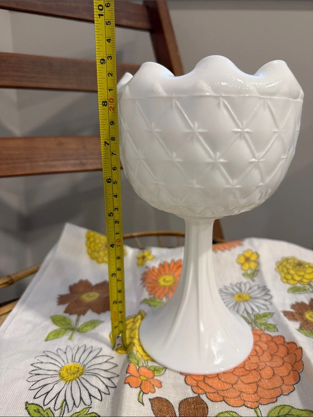 White Glass Pedestal Compote - Elegant Home Accents
